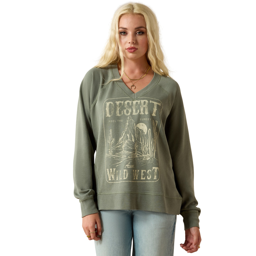 Ariat Womens Victoria Sweatshirt (10071630) Sea Spray