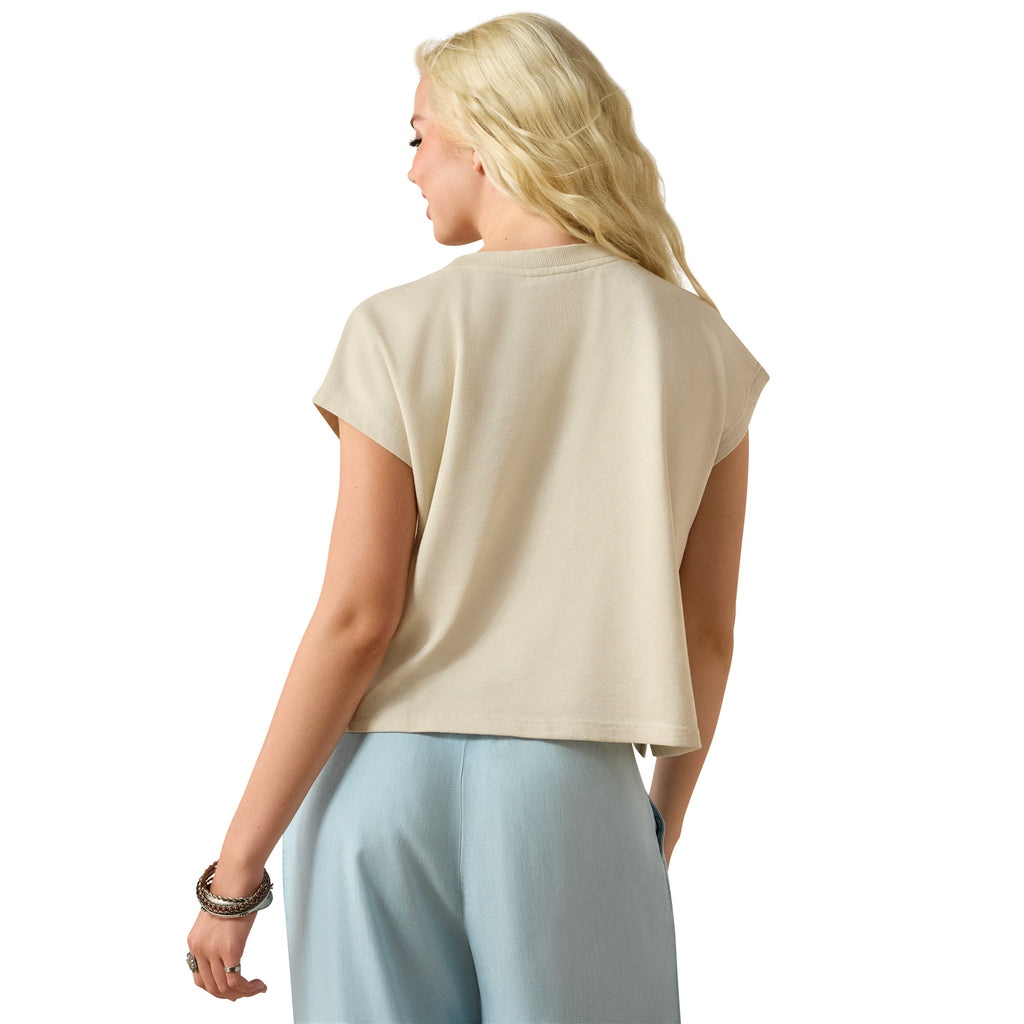 Ariat Womens Vintage Pullover S/S Tee (10071633) Summer Sand