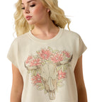 Ariat Womens Vintage Pullover S/S Tee (10071633) Summer Sand