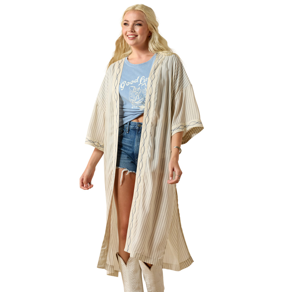 Ariat Womens Bella Duster (10071639) Twill Stripe