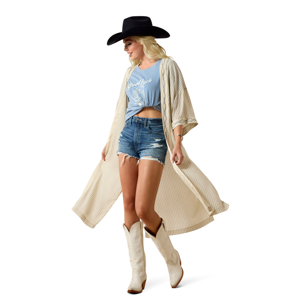 Ariat Womens Bella Duster (10071639) Twill Stripe