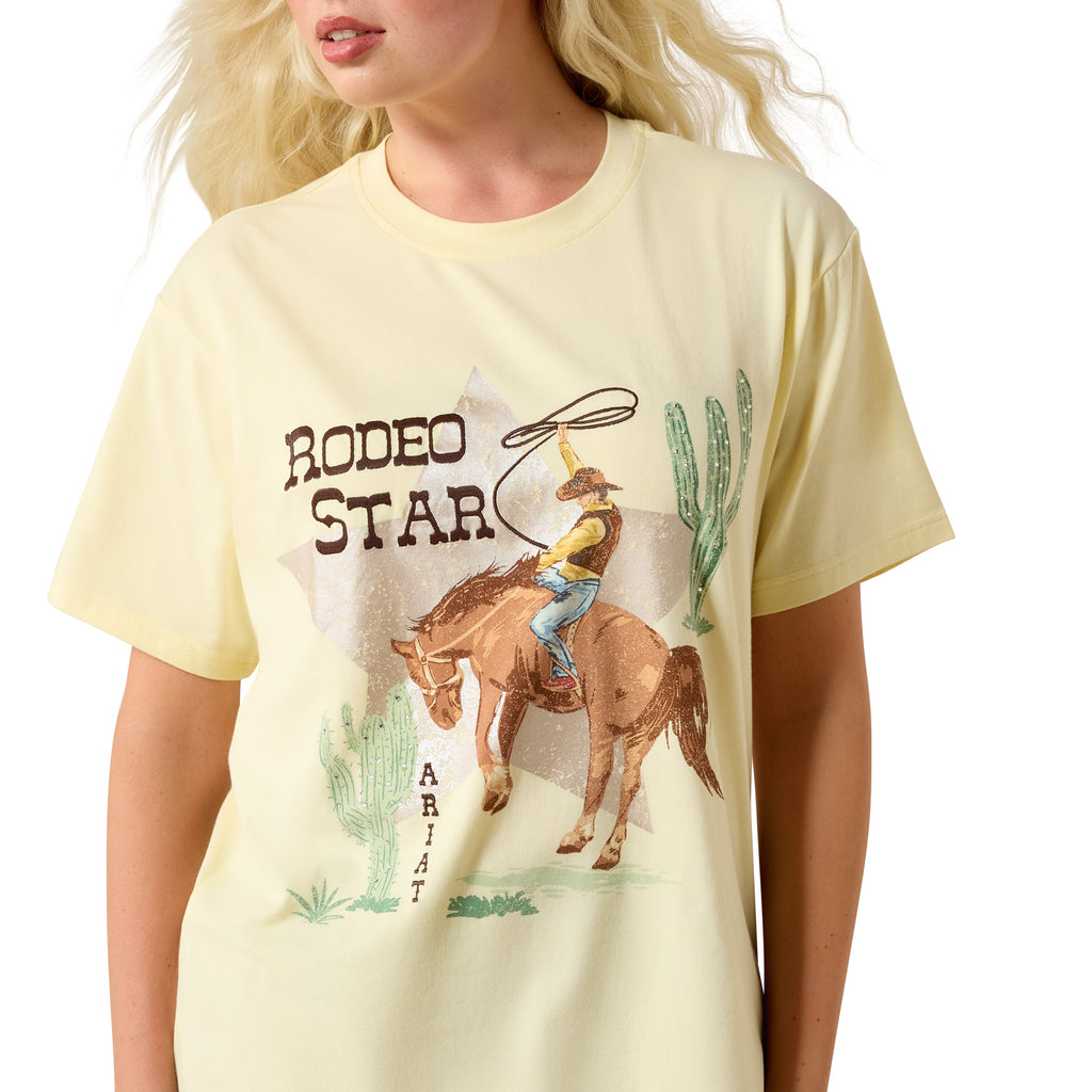 Ariat Womens Rodeo Star Boyfriend S/S Tee (10071654) Pear Sorbet