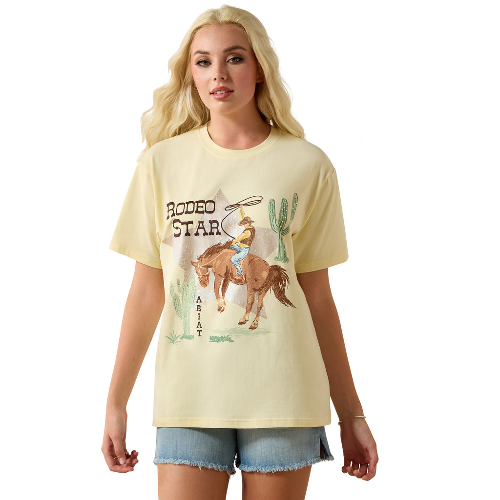 Ariat Womens Rodeo Star Boyfriend S/S Tee (10071654) Pear Sorbet