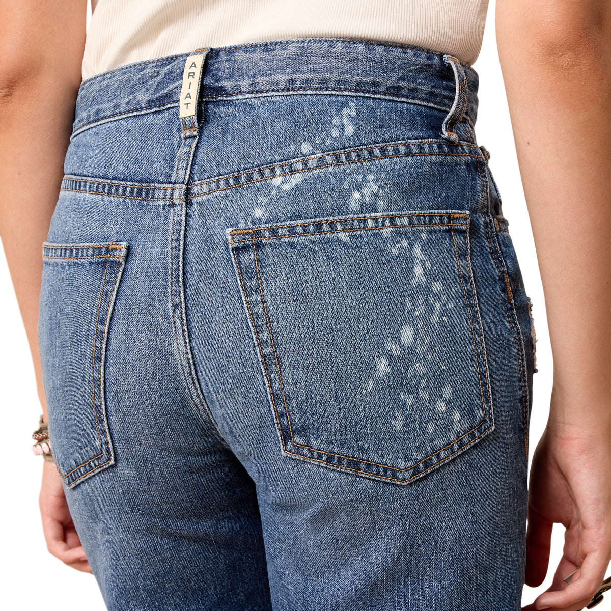 Ariat Womens Ultra High Rise Relaxed Tomboy 10" Denim Shorts (10074783) Calistoga