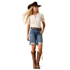 Ariat Womens Ultra High Rise Relaxed Tomboy 10" Denim Shorts (10074783) Calistoga