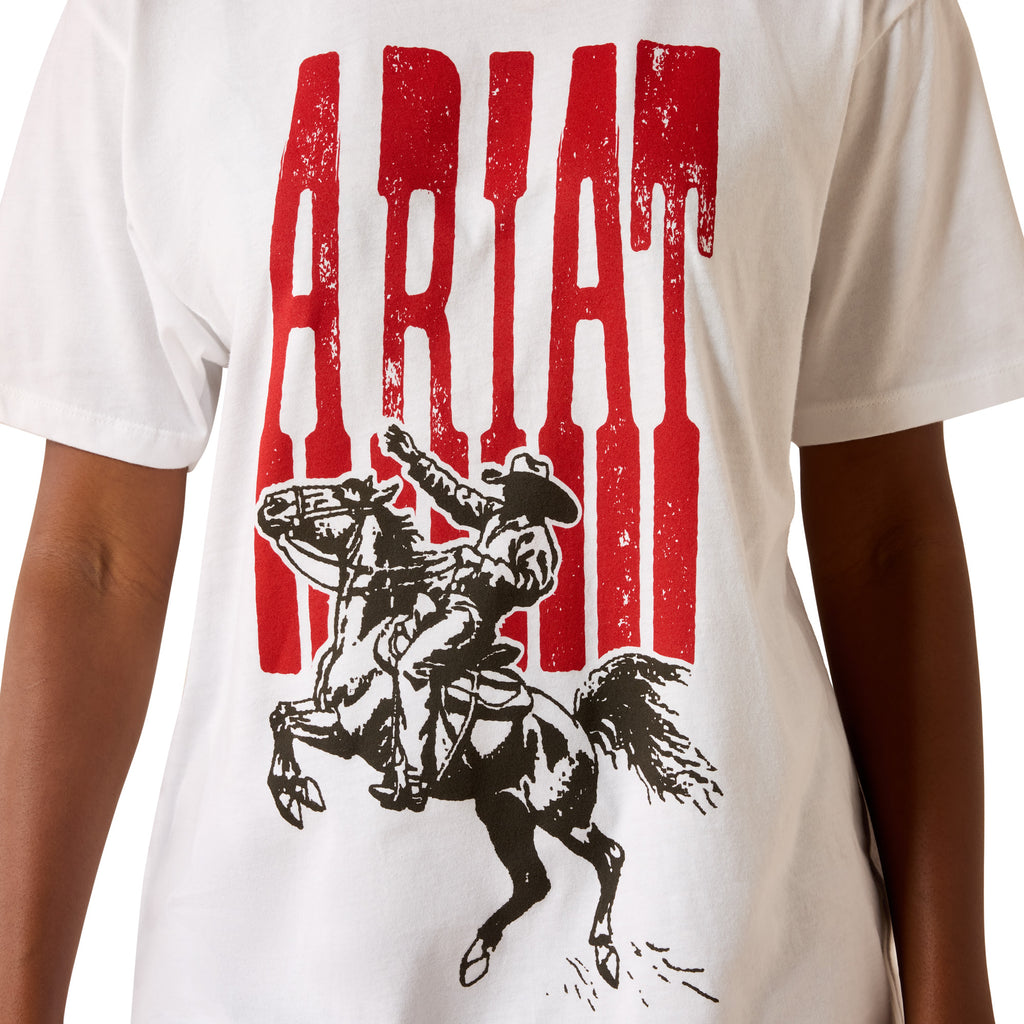 Ariat Womens Cowboy Comic S/S Tee (10076379) White
