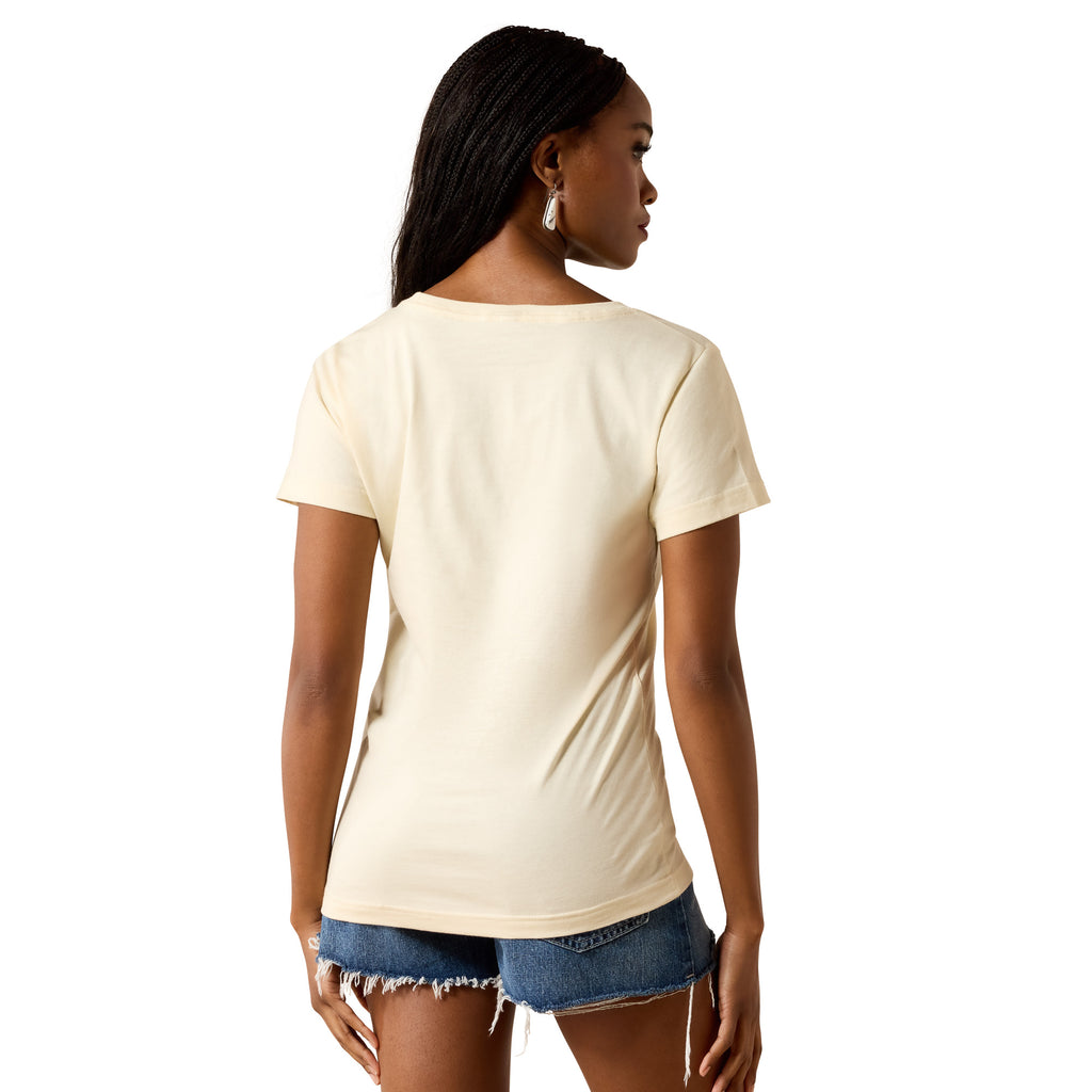 Ariat Womens Steer Bomb S/S Tee (10076380) Cream