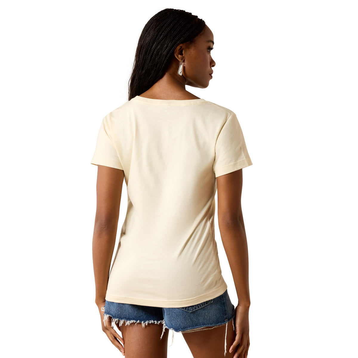Ariat Womens Steer Bomb S/S Tee (10076380) Cream