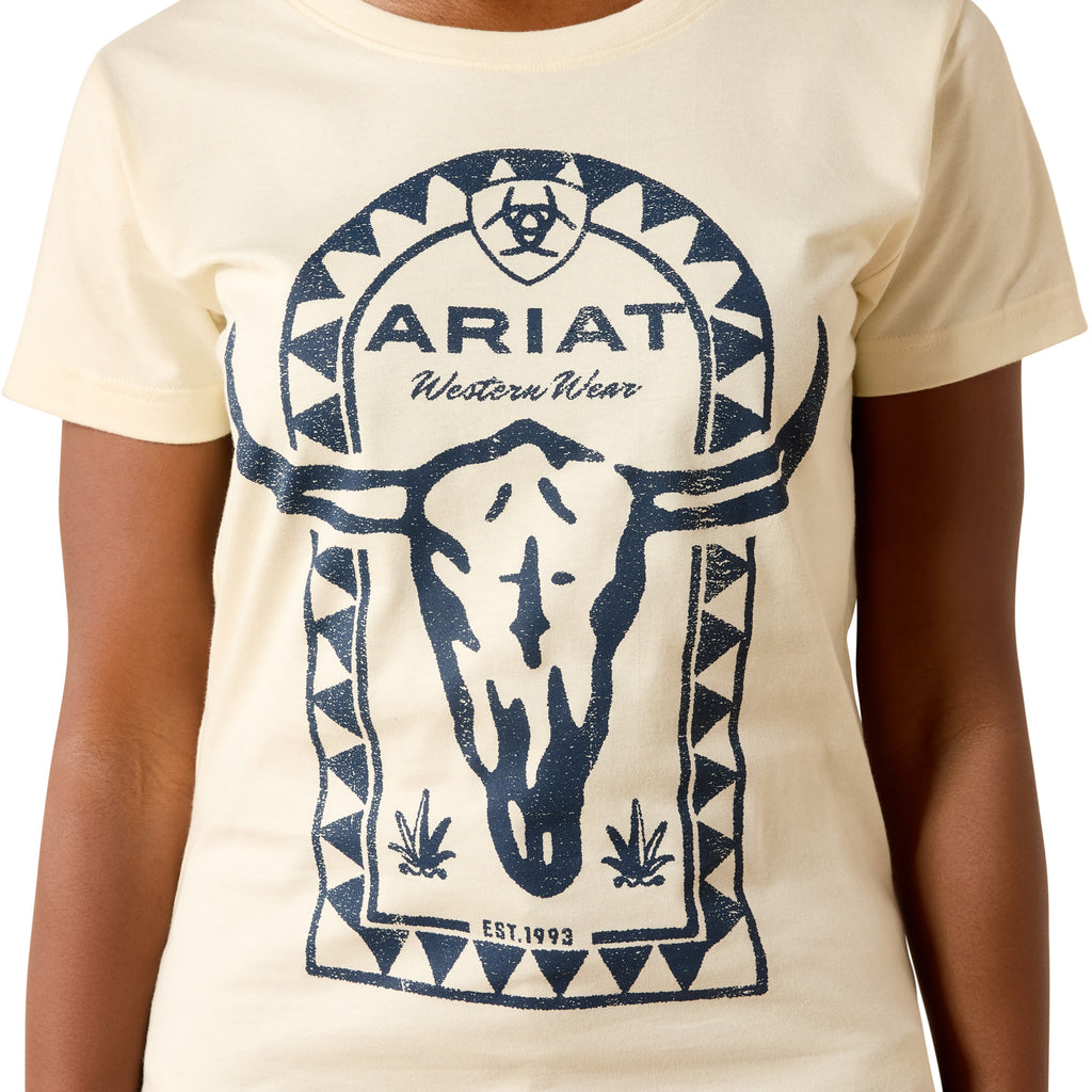 Ariat Womens Steer Bomb S/S Tee (10076380) Cream