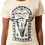 Ariat Womens Steer Bomb S/S Tee (10076380) Cream