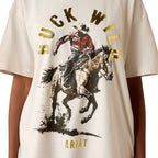 Ariat Womens Buck Wild S/S Tee (10076381) Natural