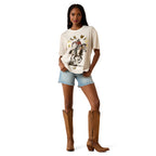 Ariat Womens Buck Wild S/S Tee (10076381) Natural