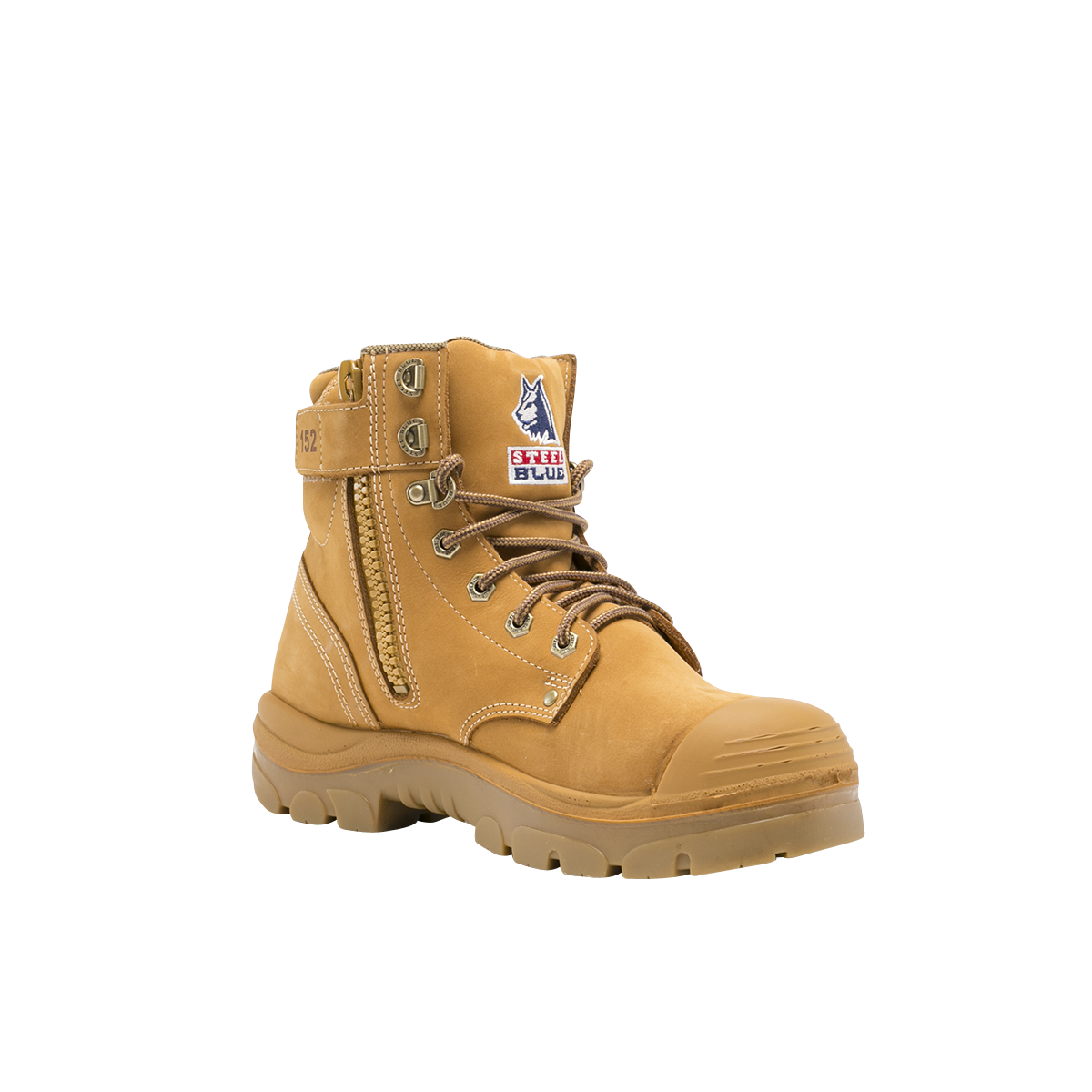 Steel Blue Mens Argyle Zip Safety Boots (332152) Wheat Nubuck 3