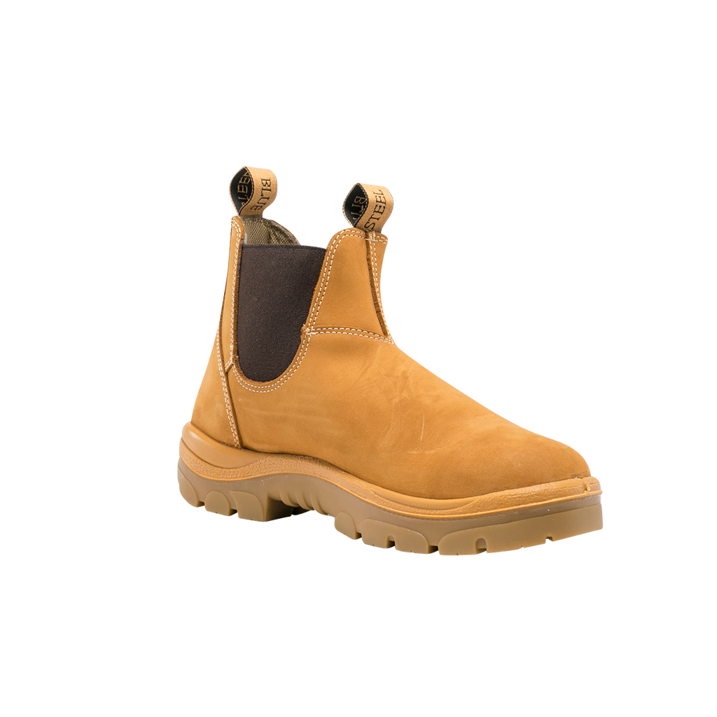 Steel Blue Mens Hobart Elastic Sided Safety Boots (312101) Wheat Nubuck 13