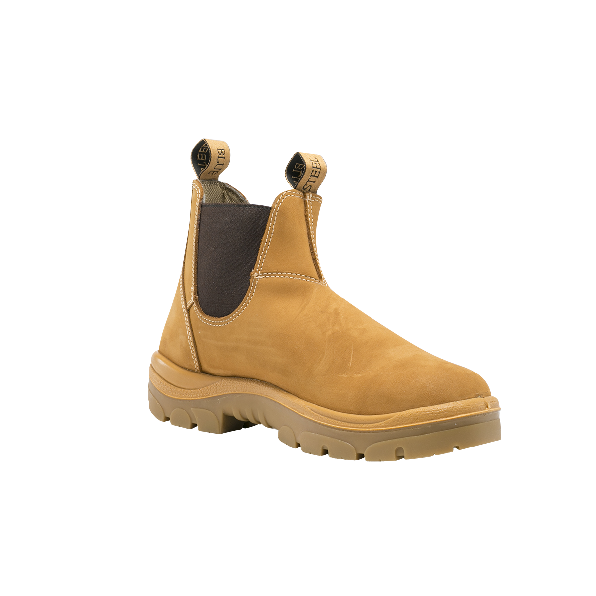 Steel Blue Mens Hobart Elastic Sided Safety Boots (312101) Wheat Nubuck 13