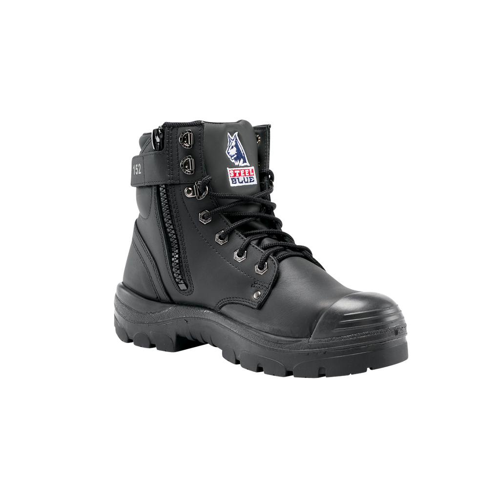 Steel Blue Mens Argyle Zip Safety Boots (332152) Black 6.5