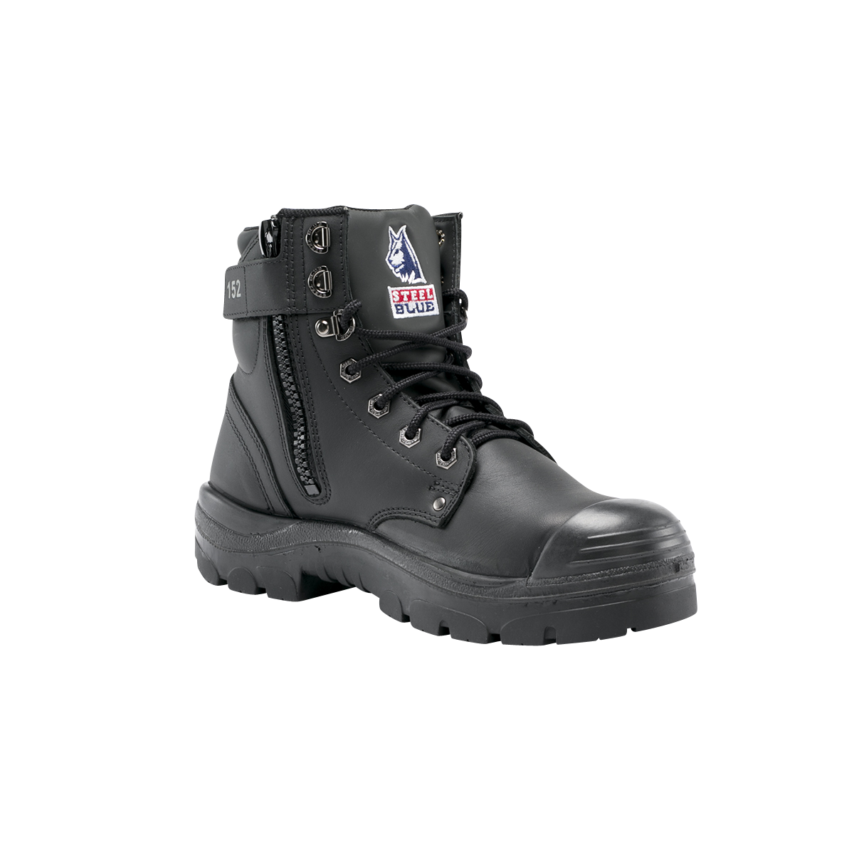 Steel Blue Mens Argyle Zip Safety Boots (332152) Black 7.5
