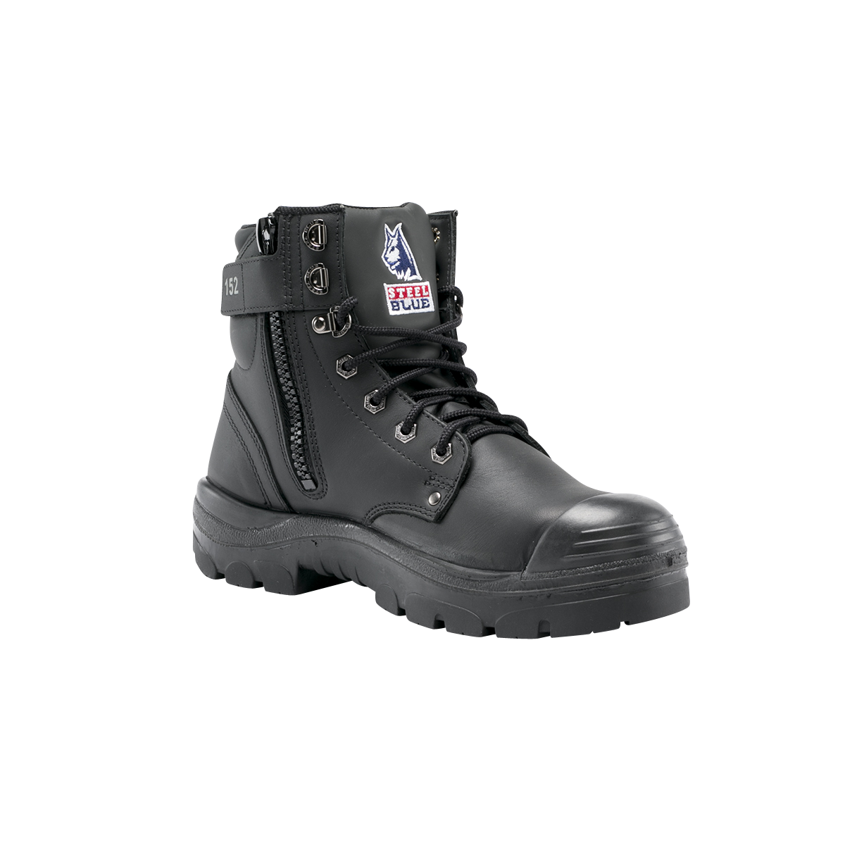 Steel Blue Mens Argyle Zip Safety Boots (332152) Black 8.5
