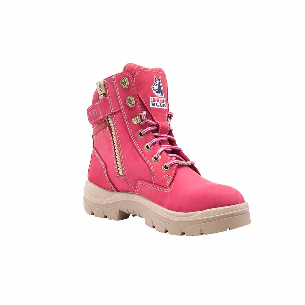 Steel Blue Womens Southern Cross Zip Safety Boots (512761) Pink 10.5 [AD]