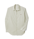 R.M.Williams Mens Sommers Poplin Stripe L/S Shirt (SH200PM01) White and Green Stripe