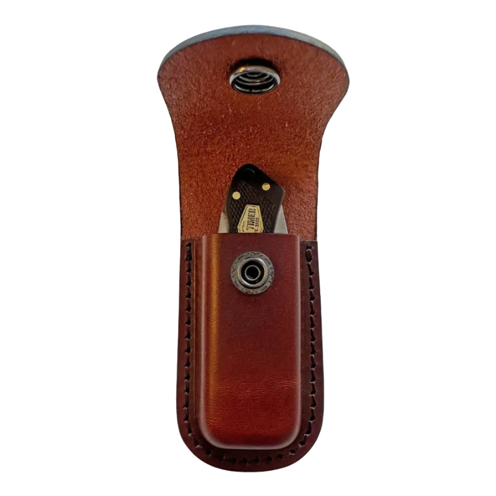 Schrade Mountain Beaver JR. - 28OT 65mm with Leather Pouch (3828OT)