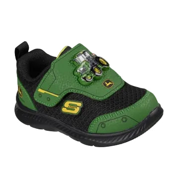 Skechers Toddlers John Deere Comfy Flex Shoes (407091N) Green/Black 3-4 View