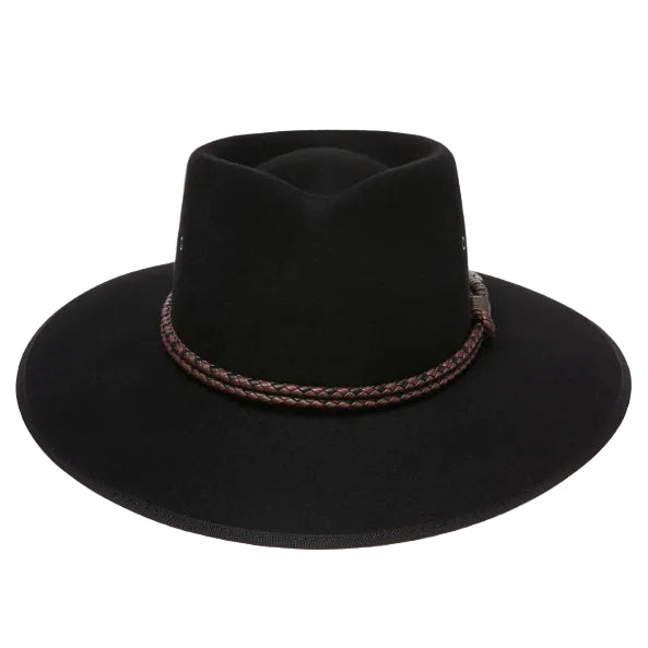 Statesman Countryman Rabbit Fur Felt Hat (S0040090) Black [GD]