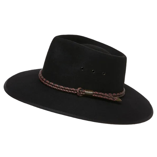 Statesman Countryman Rabbit Fur Felt Hat (S0040090) Black [GD]