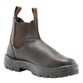 Steel Blue Mens Hobart Elastic Sided Safety Boots (312101) Winter Brown