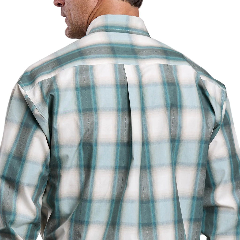 Stetson Mens Collection L/S Shirt (01579003) Plaid Blue