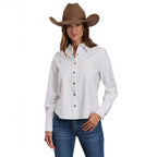 Stetson Womens Collection L/S Shirt (50565003) Solid White