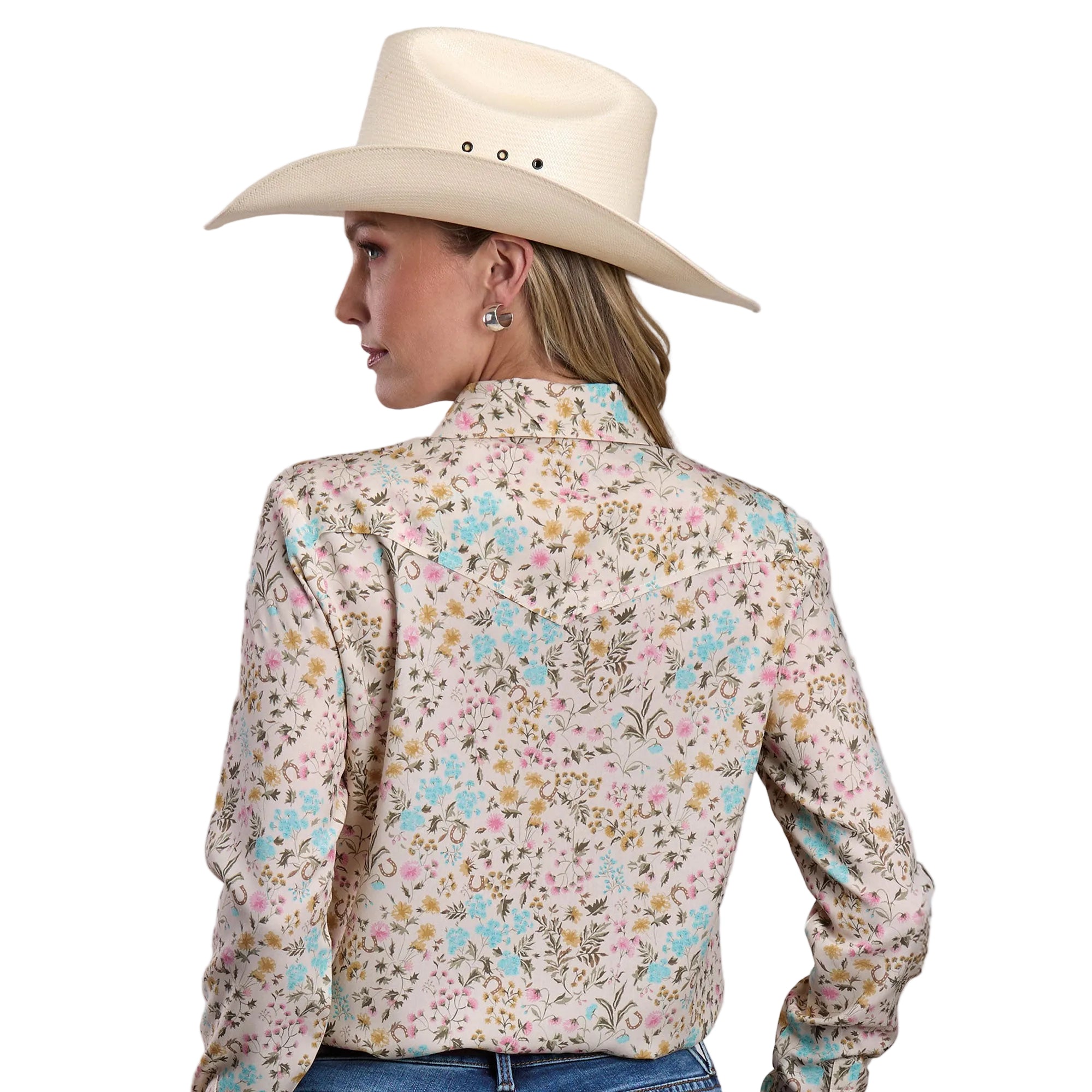 Stetson Womens Collection L/S Shirt (50590310) Print White