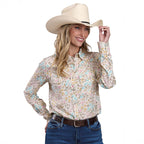 Stetson Womens Collection L/S Shirt (50590310) Print White