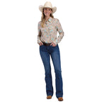 Stetson Womens Collection L/S Shirt (50590310) Print White