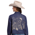 Stetson Womens Collection L/S Shirt (50594009) Solid Blue