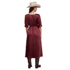 Stetson Womens Collection S/S Dress (57565006) Solid Brown