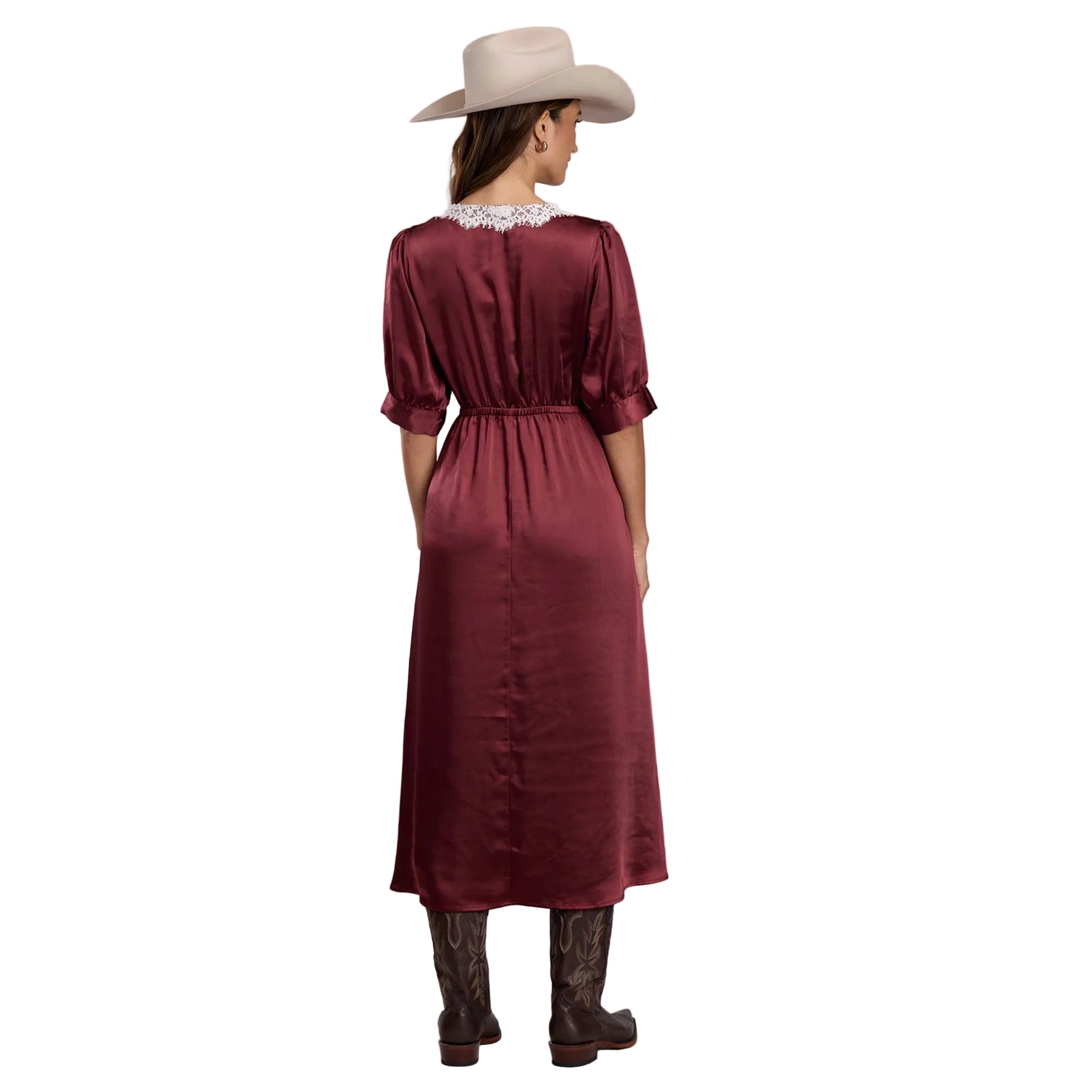 Stetson Womens Collection S/S Dress (57565006) Solid Brown