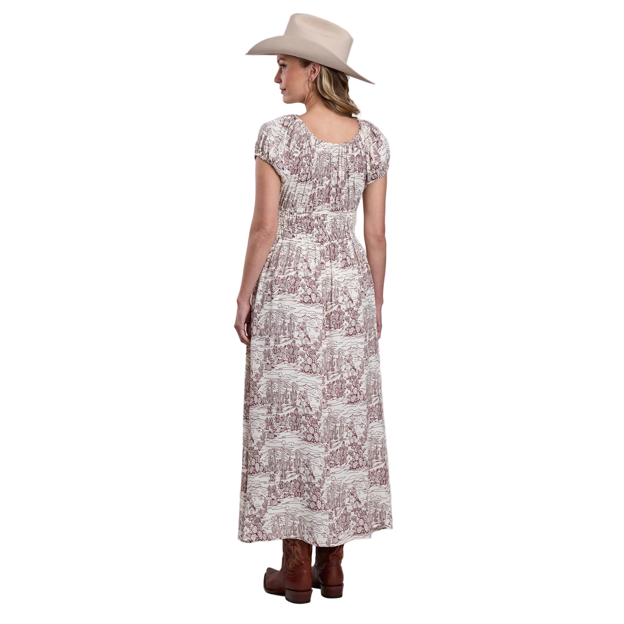 Stetson Womens Collection S/S Dress (57590304) Print White Back