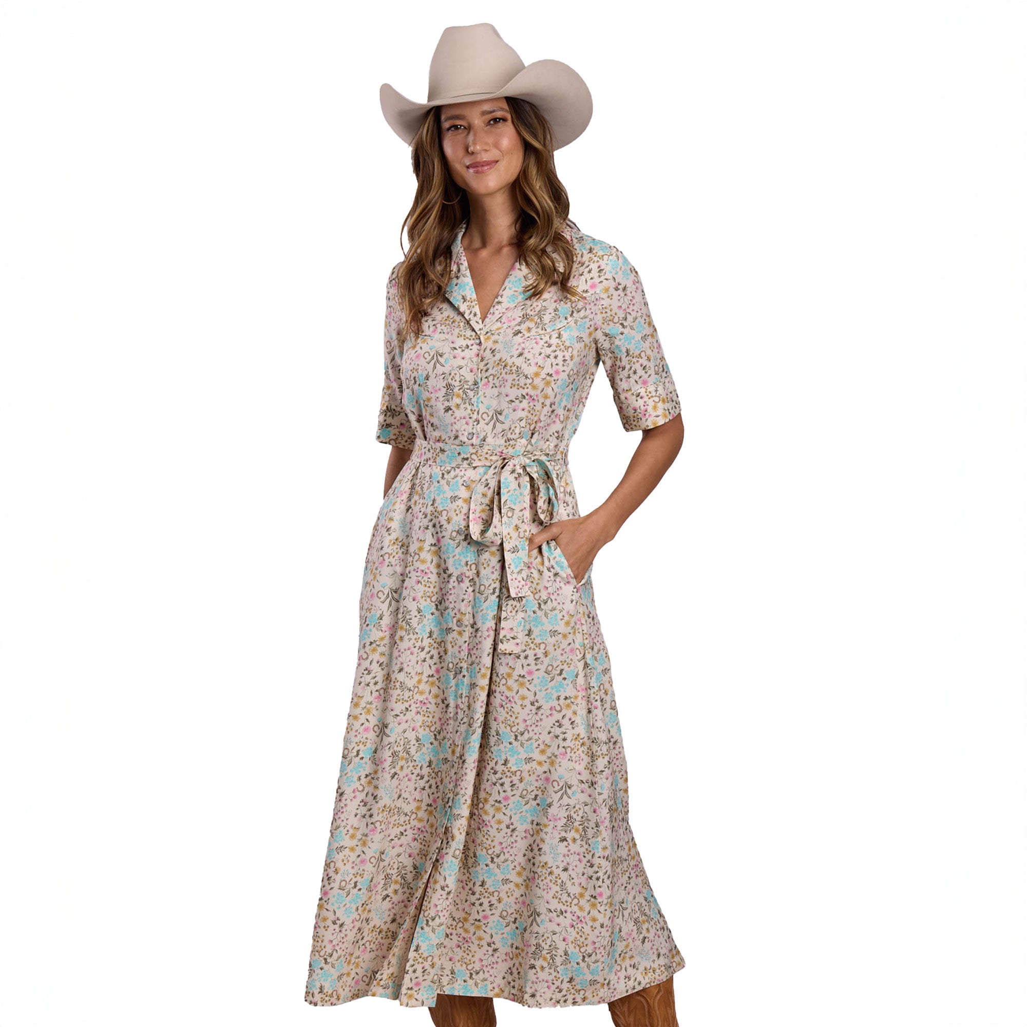 Stetson Womens Collection S/S Dress (57590310) Print White