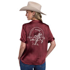 Stetson Womens Collection S/S Shirt (51539006) Solid Brown