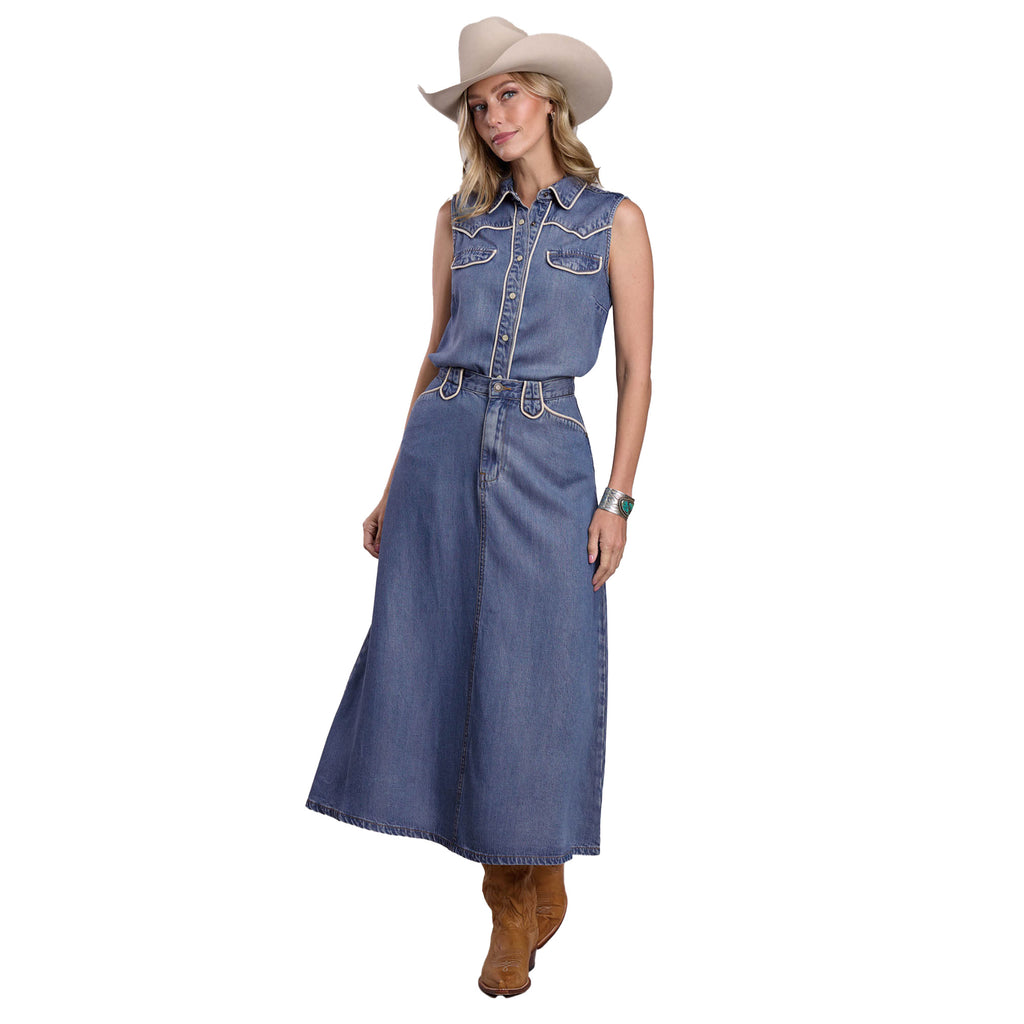 Stetson Womens Collection Skirt (60565013) Solid Blue