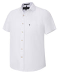 Ritemate Mens Pilbara Linen S/S Shirt (RMPC055S) White