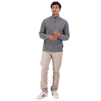 Swanndri Mens Chalky Island Waffle Jumper (SW225313M) Mid Grey Marle