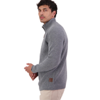 Swanndri Mens Chalky Island Waffle Jumper (SW225313M) Mid Grey Marle