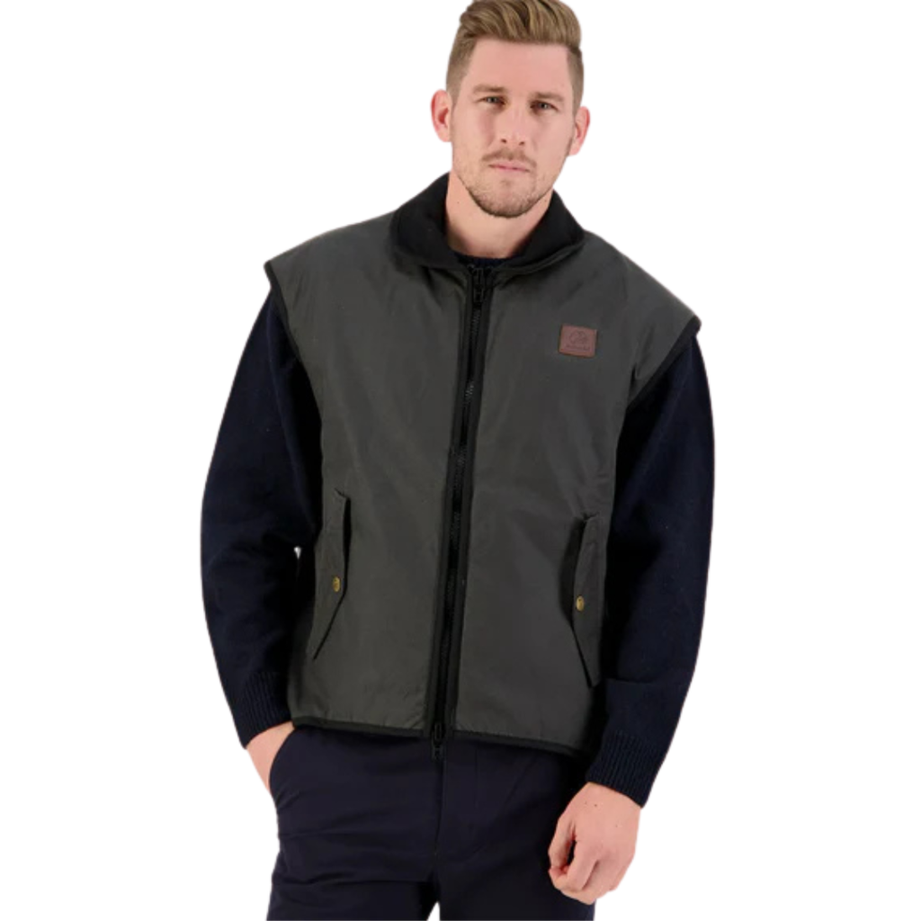 Swanndri Mens Foxton Wool Lined Vest (SSD0408W) Brown