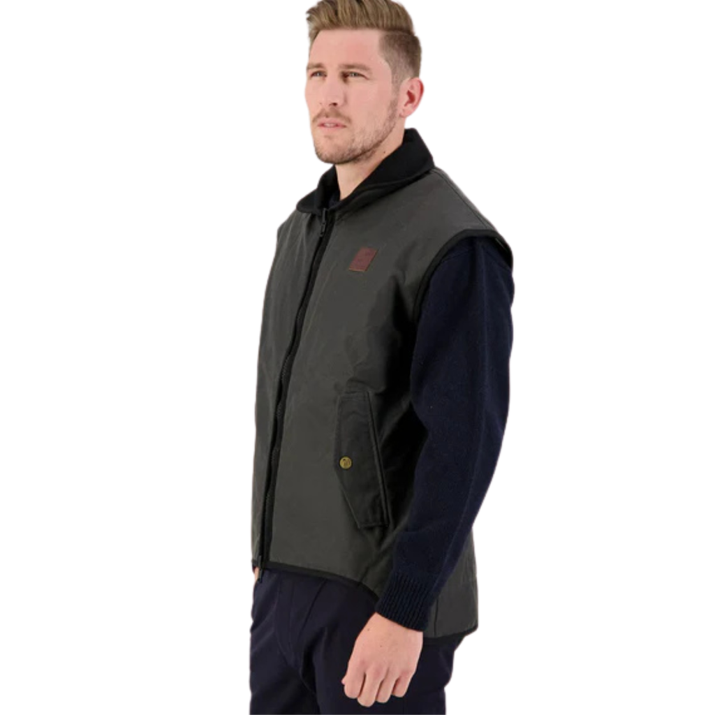 Swanndri Mens Foxton Wool Lined Vest (SSD0408W) Brown
