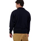 Swanndri Mens Mariner Zip Neck Sweater (SSD2446D) Navy
