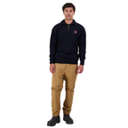 Swanndri Mens Mariner Zip Neck Sweater (SSD2446D) Navy