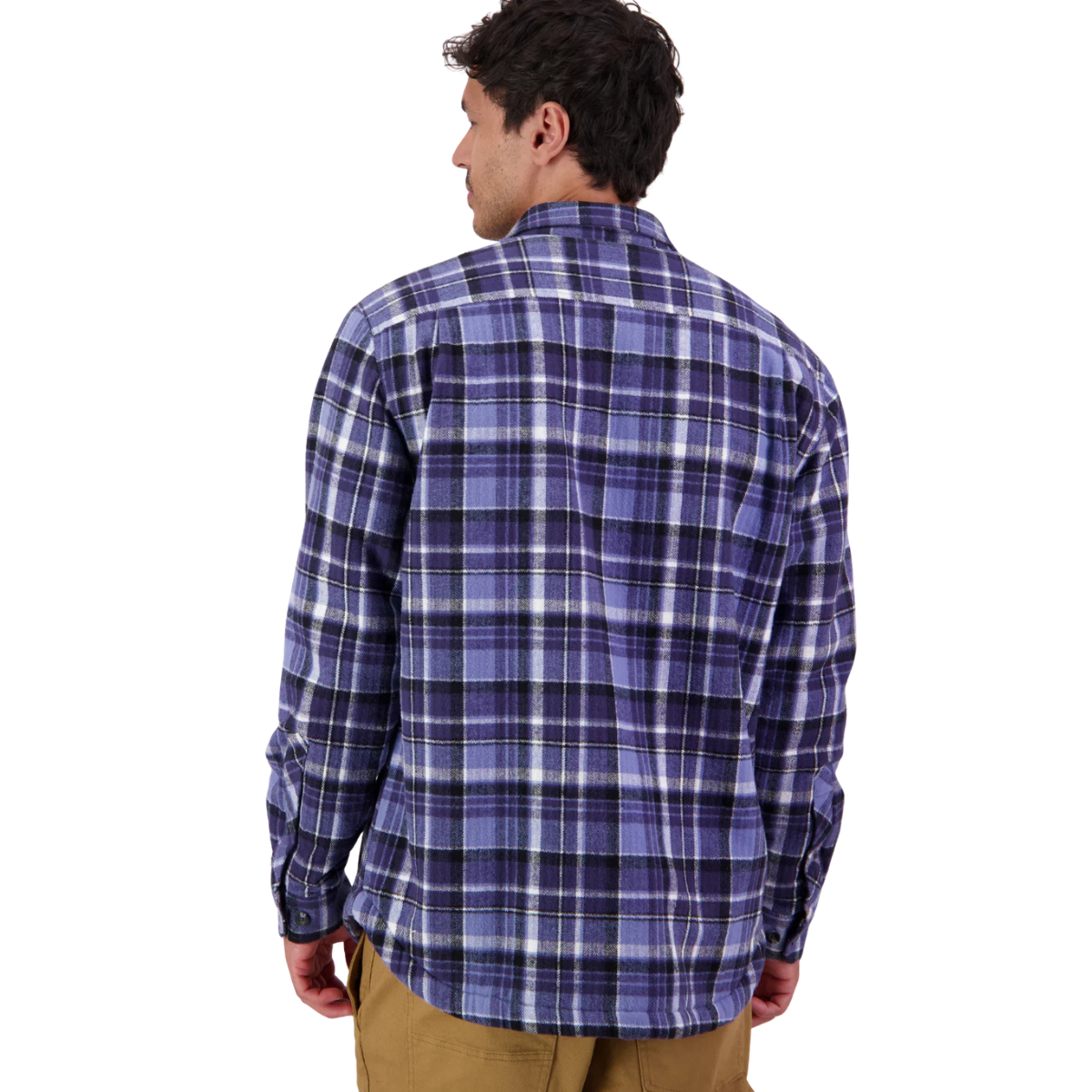Swanndri Mens Morven Sherpa L/S Shirt (SW2521065M) Bluebird/Navy Check