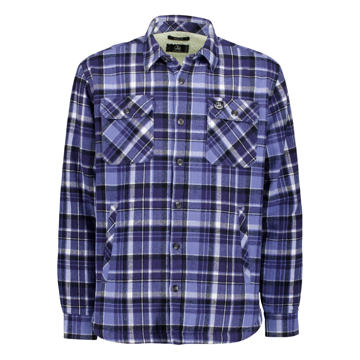 Swanndri Mens Morven Sherpa L/S Shirt (SW2521065M) Bluebird/Navy Check